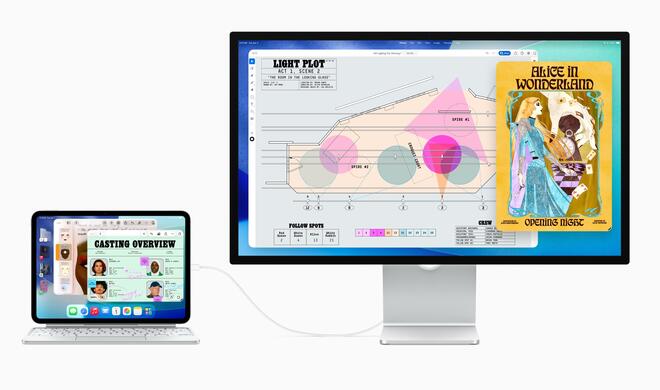 Mit iPadOS 26 lernt Apples neue Tricks, beherrscht aber auch frühere, wie Stage Manager auf einem externen Display.