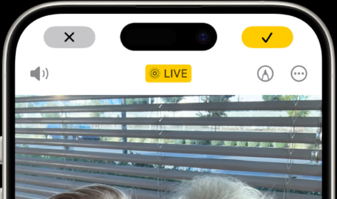 So sieht es aus, wenn du ein Live-Foto in der Fotos-App auf deinem iPhone bearbeiten möchtest.