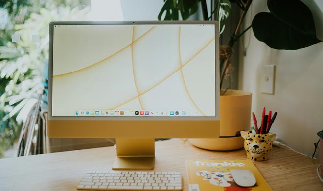 Der iMac mit Apple Silicon hätte das Apple-Logo auf seinem Kinn tragen können.