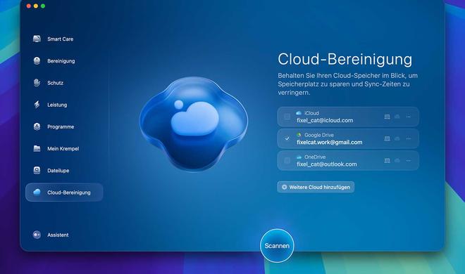 CleanMyMac kann nun auch in der Cloud aufräumen.