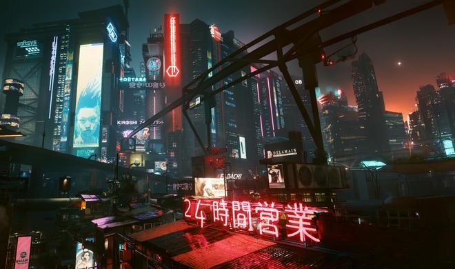 Die bislang wohl eindrucksvollste Spielegrafik auf dem Mac: die Neonwelt von Night City.