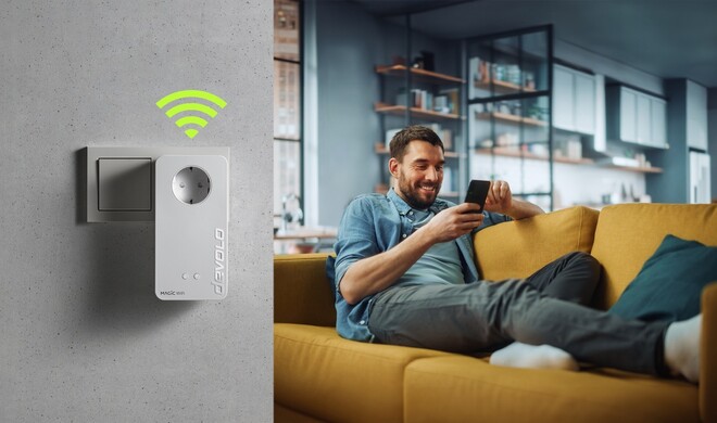 Mit dem Devolo Magic 2 WiFi 6 next Multiroom Kit bringen Sie stabiles WLAN in alle Räume.