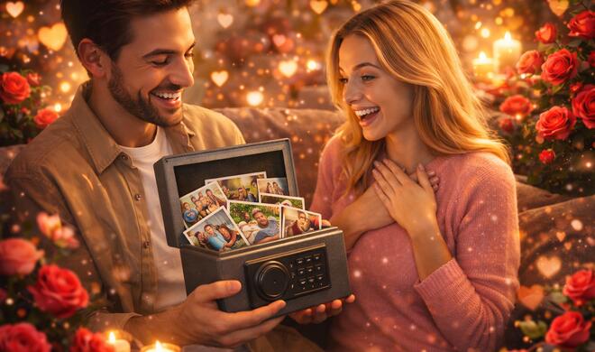 Statt Blumenstrauß – mit der pCloud sicherst du Erinnerungen und schönste Momente gemeinsam.