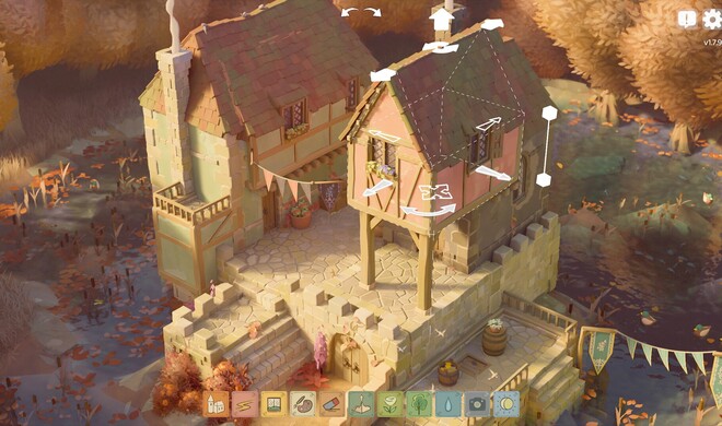 In Tiny Glade wird aus krummen Mauern im Nu ein malerisches Schloss.