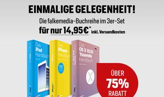 Einmalige Schnäppchen-Gelegenheit nur für begrenzte Zeit: Über 75 Prozent Rabatt auf falkemedia-Buchreihe im 3er-Set