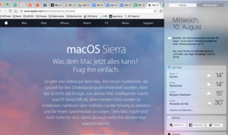macOS Sierra: Apple hat die Nachrichtenzentrale überarbeitet